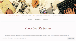 Desktop Screenshot of ourlifestories.org